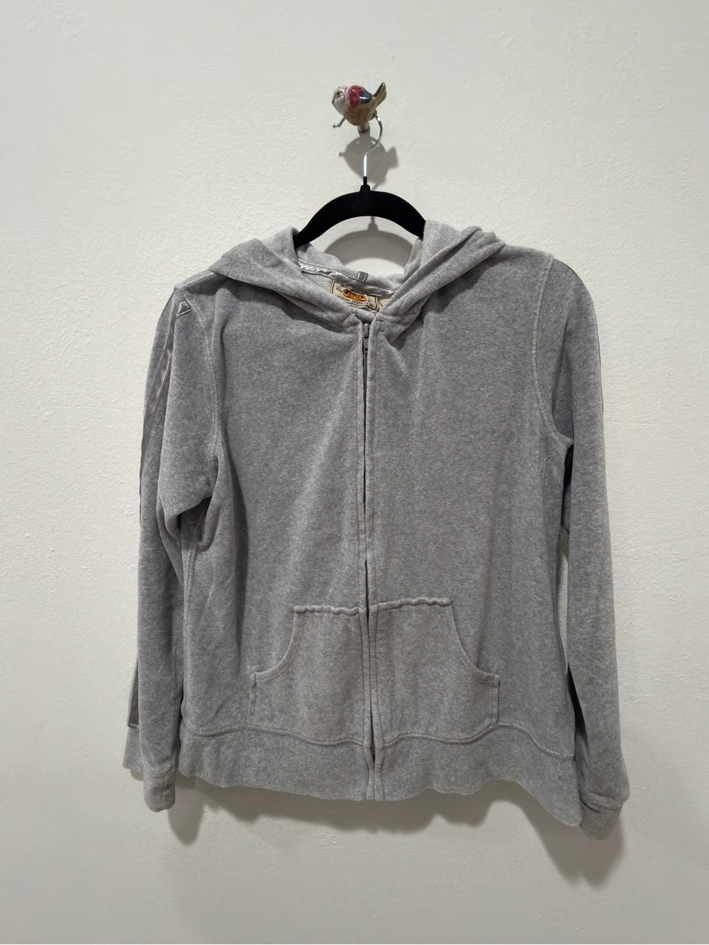 Route 66 Gray Hooded Zip-Up Sweatshirt